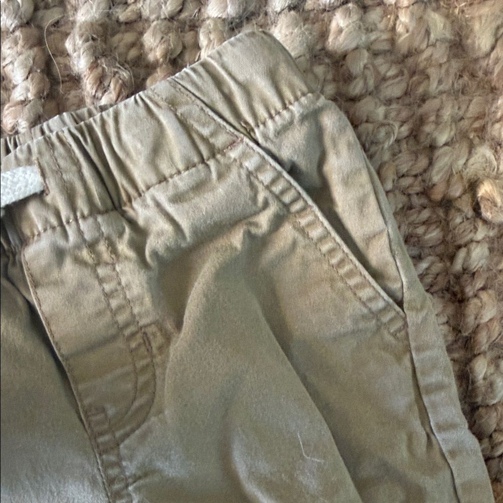 Kids Tan Jogger Pants - Cat & Jack Size 2T - Boys Drawstring Joggers - Picture 4 of 4
